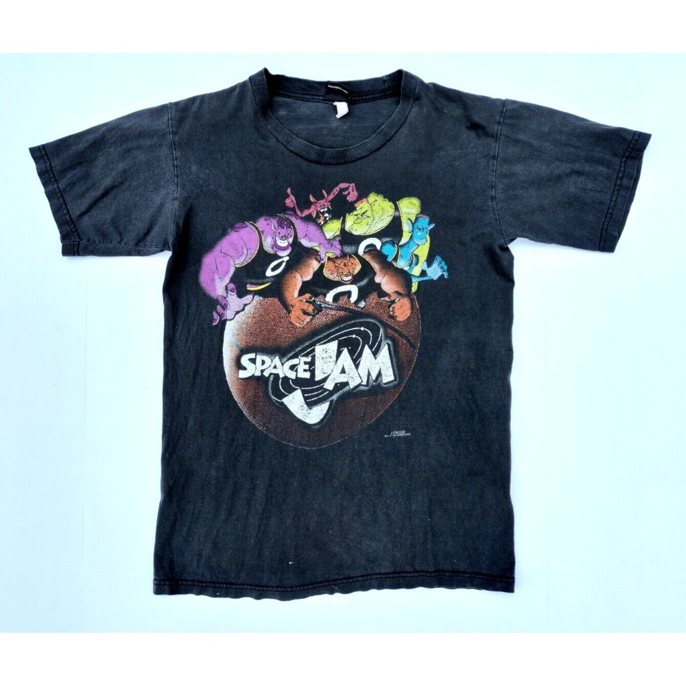 Vintage Space Jam Shirt Mens Medium Faded Monstars‎ 1997 Warner Bros Freeze